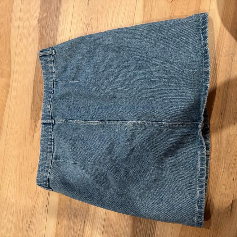 George Blue Button-Front Mini Skirt - Picture 2 of 5